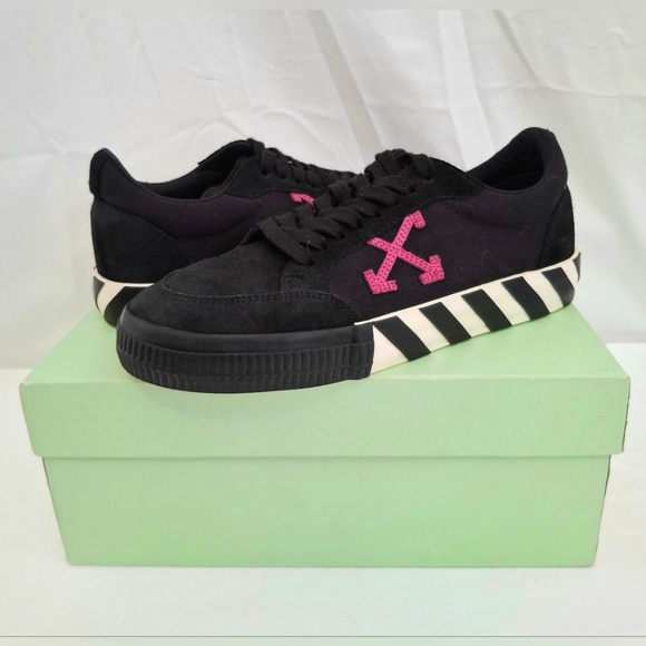 Off-White Other - Off-White Men's Unisex Black Suede/Canvas Vulcanized Low Top Sneakers Size 41